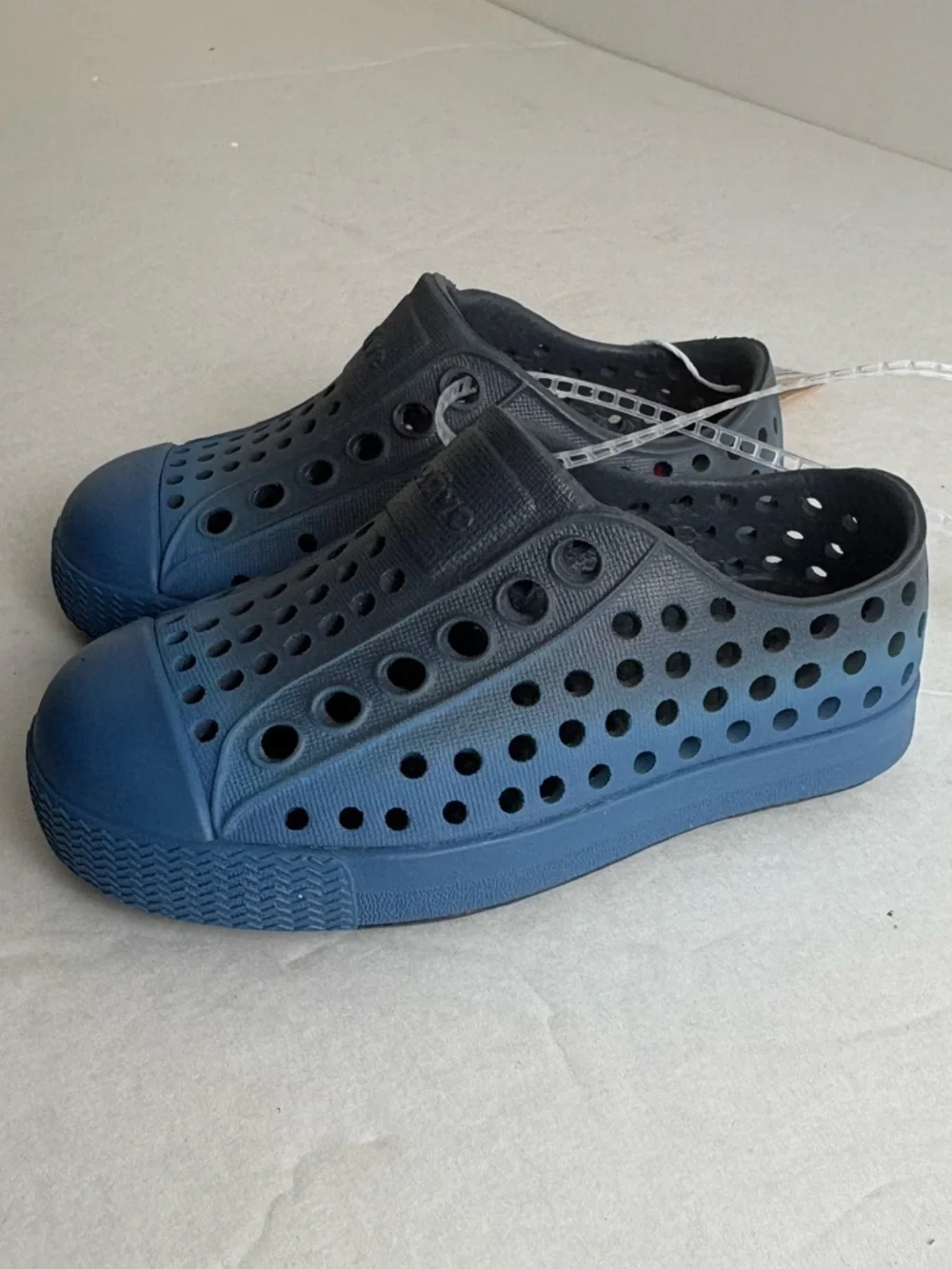 Native  Kids Navy Blue Ombré Perforated Slip-On Shoes